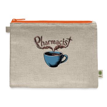 Pharmacist Fueled by Caffeine - Hemp Carry All Pouch - natural/orange - Front