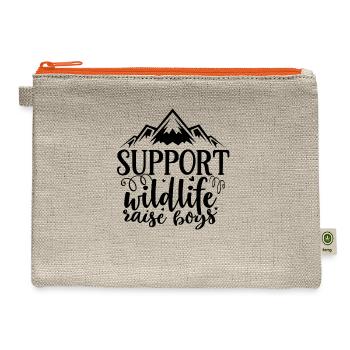 Support wildlife - Hemp Carry All Pouch - natural/orange - Front