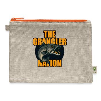 Grangler Nation (Catfish) - Hemp Carry All Pouch - natural/orange - Front