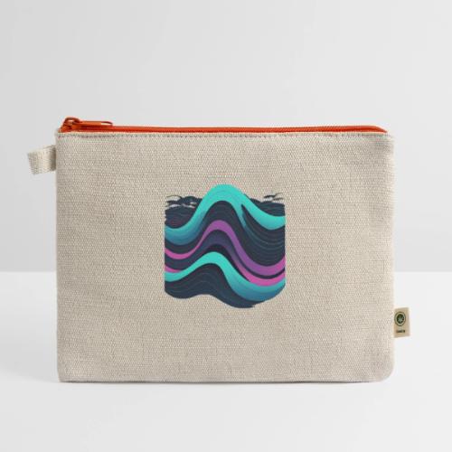 Abstract Wavy Ocean Pattern - Hemp Carry All Pouch