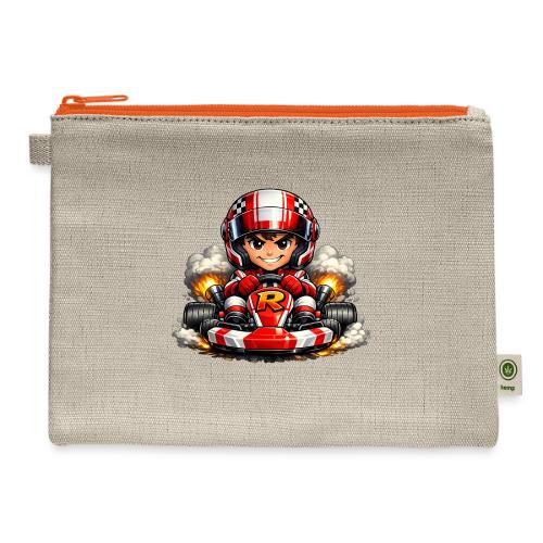 Carcadelogoracerfront - Hemp Carry All Pouch