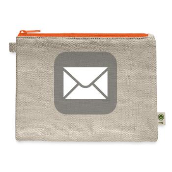 Email sharing icon - Hemp Carry All Pouch - natural/orange - Front