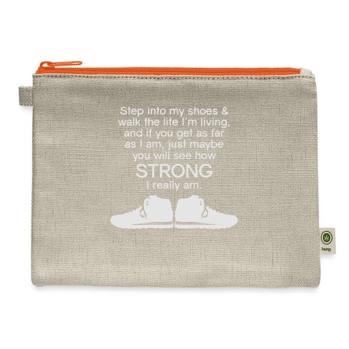Step into My Shoes (tennis shoes) - Hemp Carry All Pouch