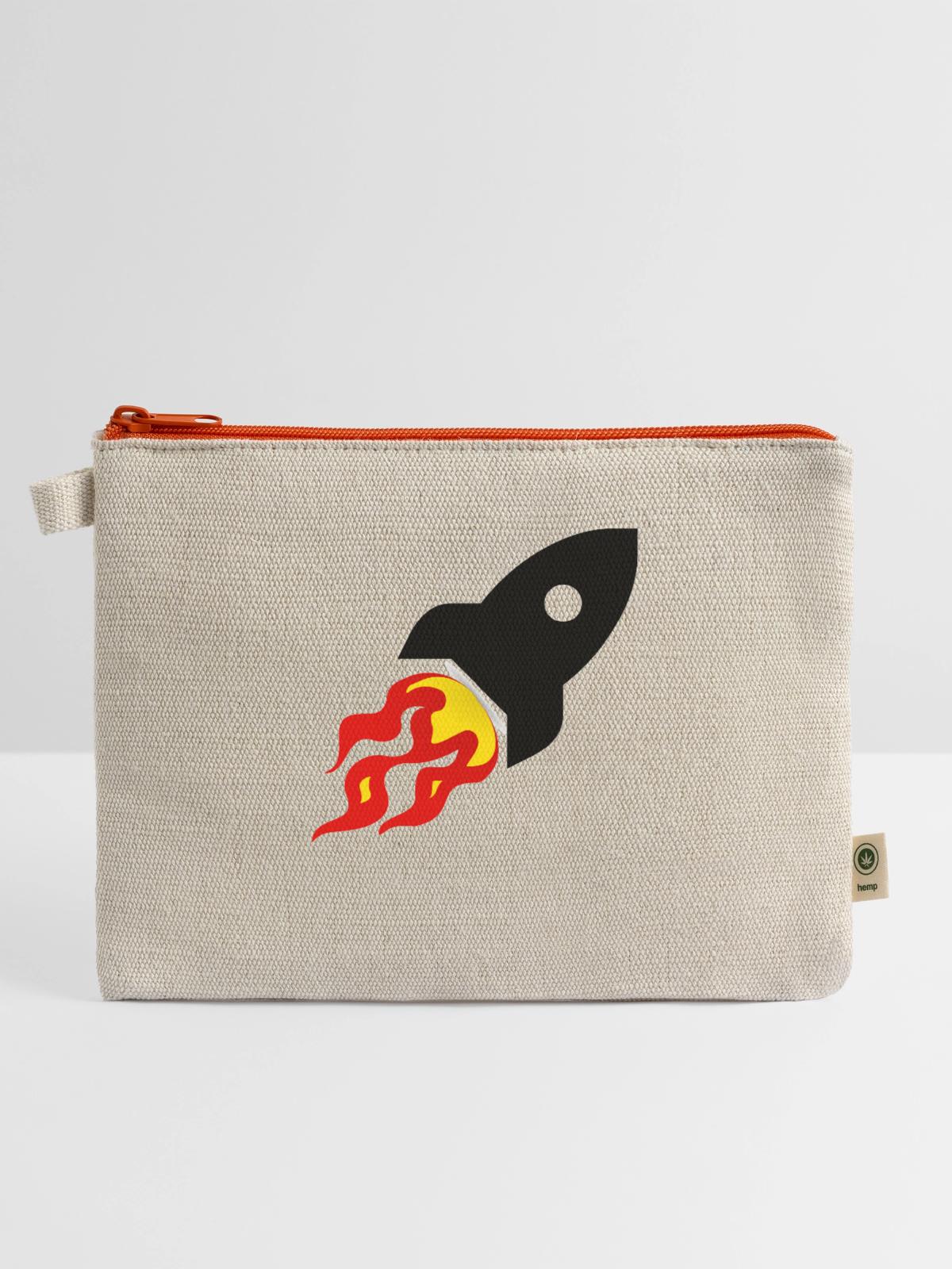 FUSE - Hemp Carry All Pouch - natural/orange - Front