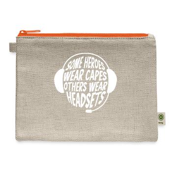 Funny 911 Dispatcher - Hemp Carry All Pouch - natural/orange - Front