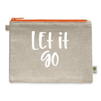 Let It Go - Hemp Carry All Pouch - natural/orange - Front