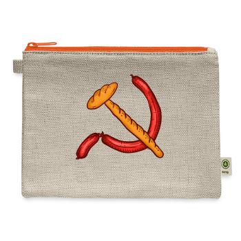 Bread With Mortadella Communism - Hemp Carry All Pouch - natural/orange - Front