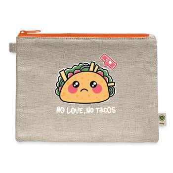 La Carreta Mexican Grill No Love No Tacos - Hemp Carry All Pouch - natural/orange - Front
