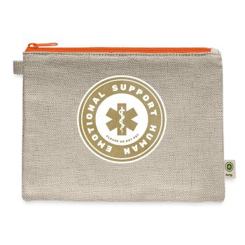 Emotional Support Human - Hemp Carry All Pouch - natural/orange - Front