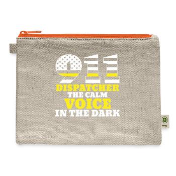 911 Dispatcher The Calm Voice In The Dark Operator - Hemp Carry All Pouch - natural/orange - Front