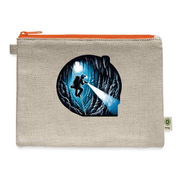 Cave Explorer: Depths of Discovery - Hemp Carry All Pouch - natural/orange - Front