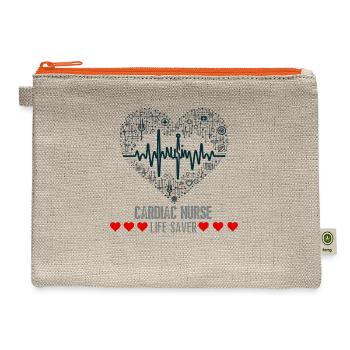 Cardiac Nurse Life Saver - Hemp Carry All Pouch - natural/orange - Front