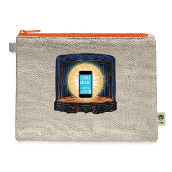 Shine Like Your Smartphone Screen - Hemp Carry All Pouch - natural/orange - Front