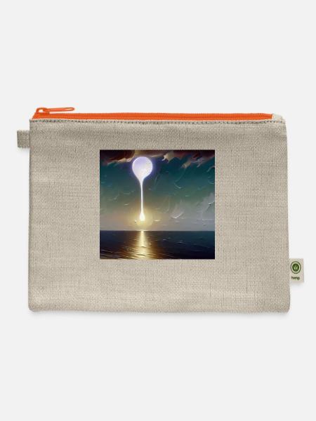 Craing moon - Hemp Carry All Pouch - natural/orange