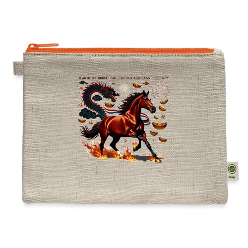 Year of the Horse Victory T Shirt, Lunar New Year - Hemp Carry All Pouch