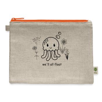 we'll all float - Hemp Carry All Pouch - natural/orange - Front