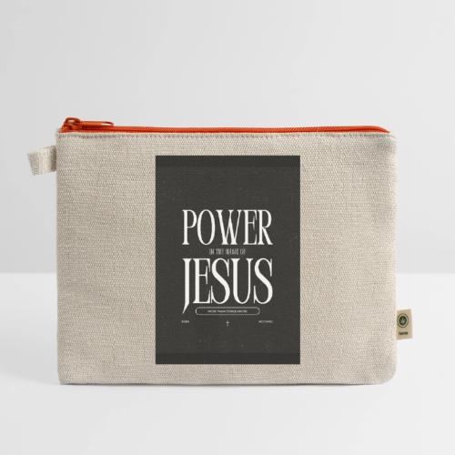 Jesus Power: Conquer Fearlessly - Hemp Carry All Pouch