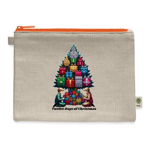 Twelve Days of Gifts T-Shirt - Hemp Carry All Pouch
