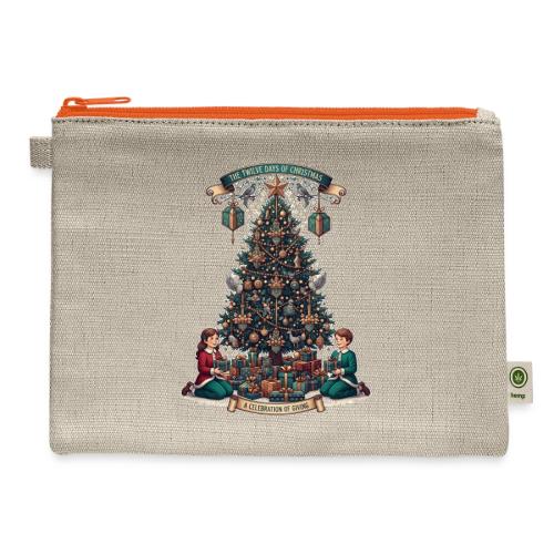 Twelve Days of Christmas T-Shirt - Hemp Carry All Pouch