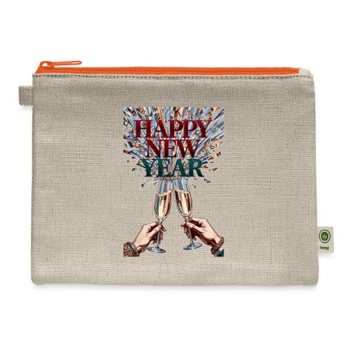 Toasting Hands T-Shirt Confetti Shower Premium - Hemp Carry All Pouch