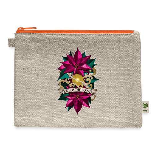 Queen of the Solstice Poinsettia T-Shirt - Hemp Carry All Pouch