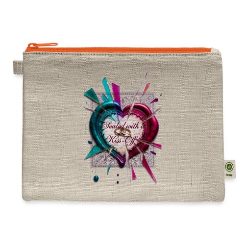 Sealed with a Kiss-Off T-Shirt - Hemp Carry All Pouch