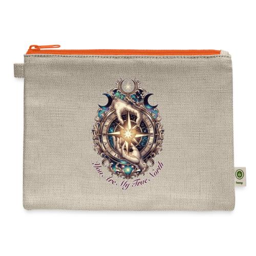 You Are My True North Celestial Compass T-Shirt - Hemp Carry All Pouch