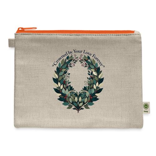 Crowned by Your Love Forever Laurel Wreath T-Shirt - Hemp Carry All Pouch