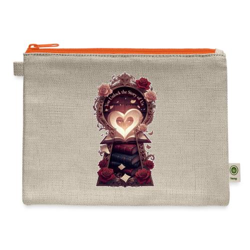 You Unlock the Story of Us Library Gifts T-Shirts - Hemp Carry All Pouch