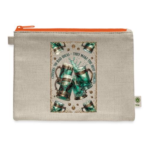 Cheers to Bad Ideas Tankards Graphic Tee - Hemp Carry All Pouch