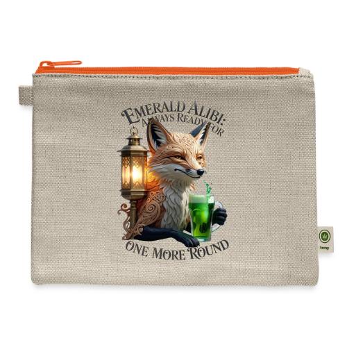 Emerald Alibi Fox Graphic Tee - Hemp Carry All Pouch