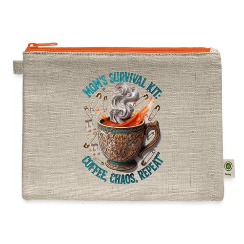 Mom's Survival Kit Tee | Coffee Chaos - Hemp Carry All Pouch