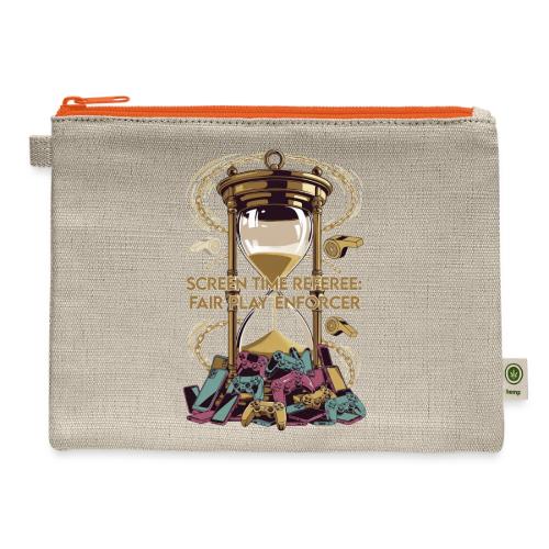 Screen Time Referee T Shirt, Fair Play Enforcer - Hemp Carry All Pouch