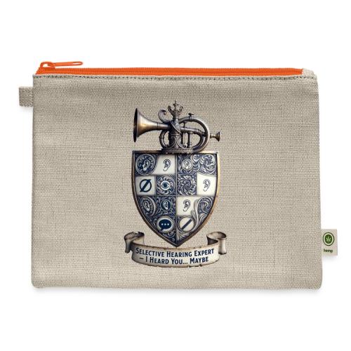 Selective Hearing Expert Crest T Shirt - Hemp Carry All Pouch
