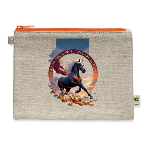 Year of the Horse Dawn T Shirt,Lunar New Year Gift - Hemp Carry All Pouch