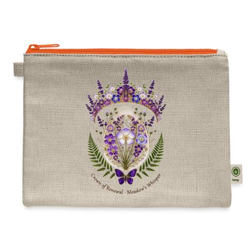 Spring Meadow Crown Tee, Cottagecore Renewal Gift - Hemp Carry All Pouch