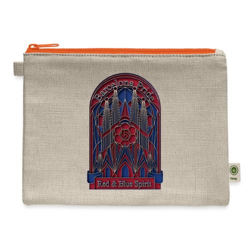 Barcelona Scarlet Pride T Shirt, Vibrant City Gift - Hemp Carry All Pouch