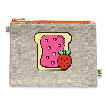 Strawberry Jam Bread - Hemp Carry All Pouch - natural/orange - Front