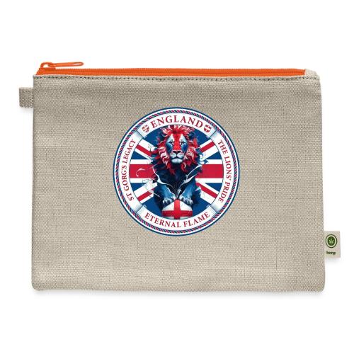 England Lion Emblem T Shirt, Flag Pride Gift - Hemp Carry All Pouch