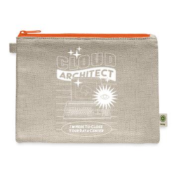Retro computer technology - Hemp Carry All Pouch - natural/orange - Front