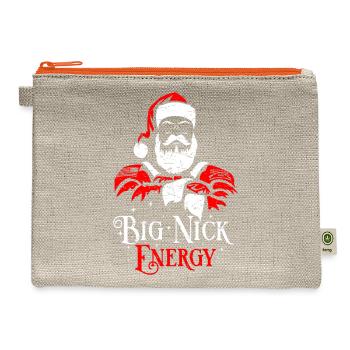 Unleashing Big Nick Energy: A Guide to Confidence, - Hemp Carry All Pouch - natural/orange - Front
