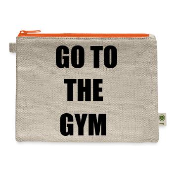 GO TO THE GYM - Hemp Carry All Pouch - natural/orange - Front