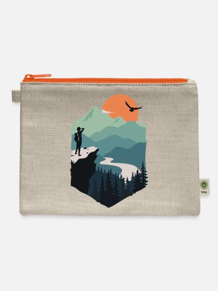 Adventure - Hemp Carry All Pouch - natural/orange