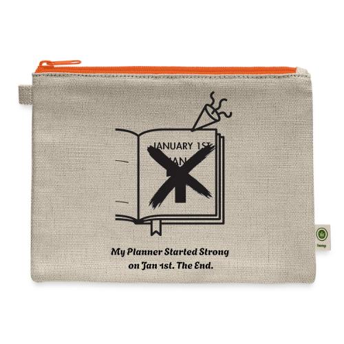 Jan 1st T-Shirt | Sarcastic New Year's - Hemp Carry All Pouch