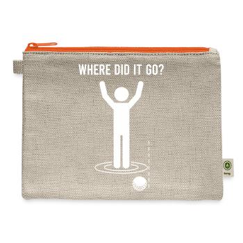 Where Did It Go? Missing Ball - Hemp Carry All Pouch - natural/orange - Front