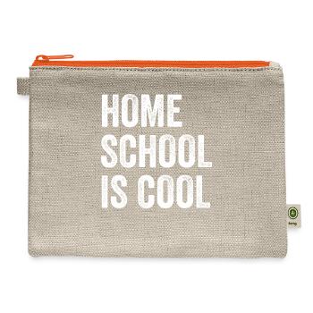 Homeschool is cool - Hemp Carry All Pouch - natural/orange - Front
