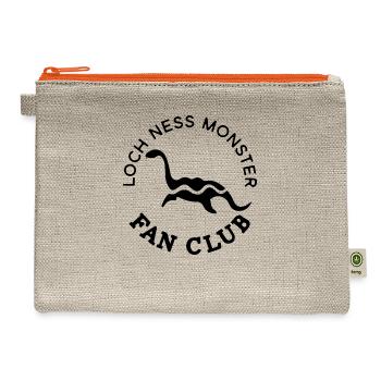 Cryptid Loch Ness Monster Nessie Fan Club - Hemp Carry All Pouch - natural/orange - Front