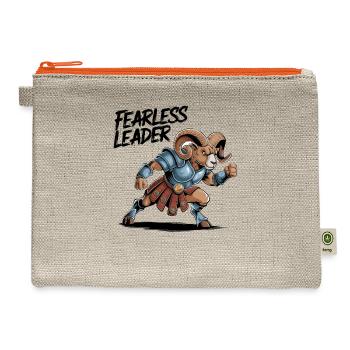 Fearless Leader Aries - Hemp Carry All Pouch - natural/orange - Front
