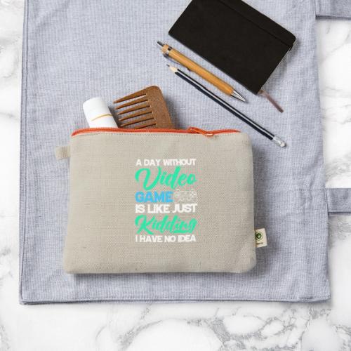 A Day Without Gaming? No Idea! - Hemp Carry All Pouch