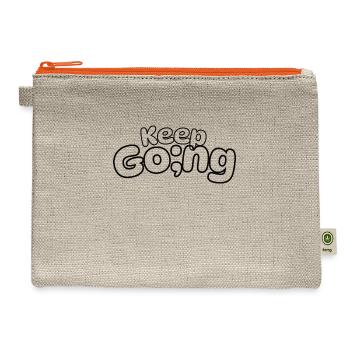 Keep going - Hemp Carry All Pouch - natural/orange - Front